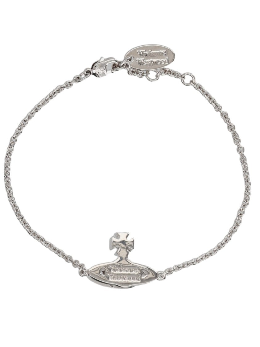 Vivienne Westwood Silver Brass Relief Orb Necklace