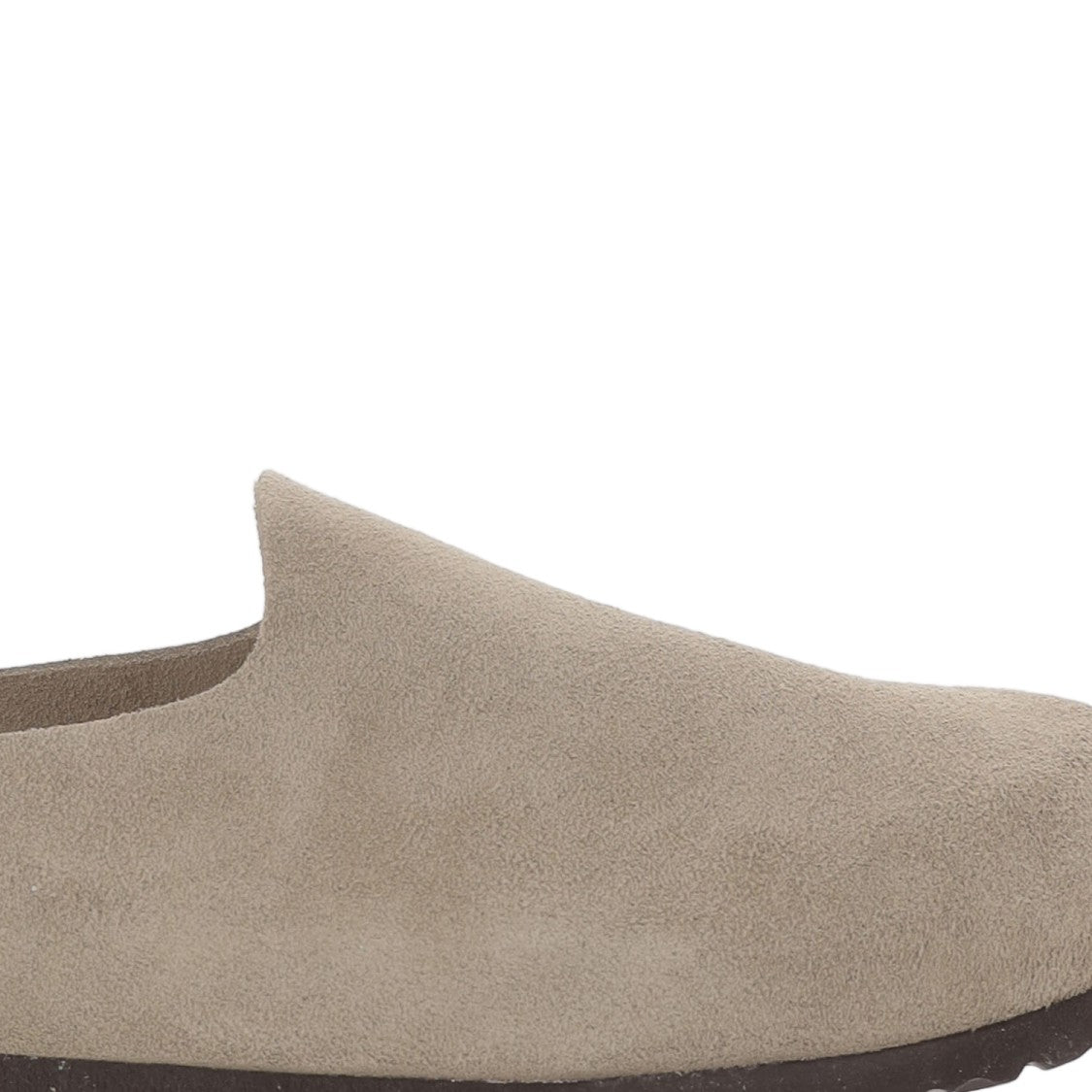 Birkenstock Taupe Suede Wrapped Mules With Cork Insole And Eva Outsole