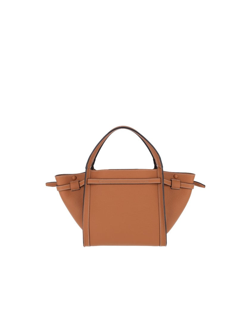 Tod's Brown T Signature Calfskin Tote Bag