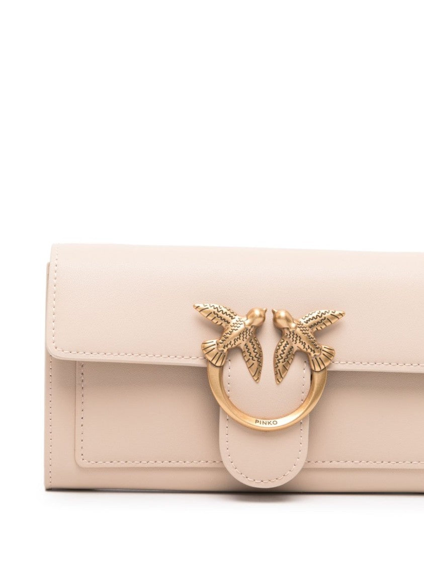 Pinko Rectangular Clutch Bag With Gold-Tone Metal Clasp