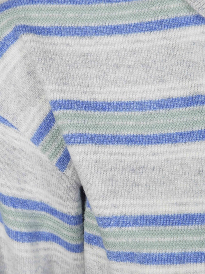 Guest In Residence Collegiate Stripe Cashmere Polo Sweater