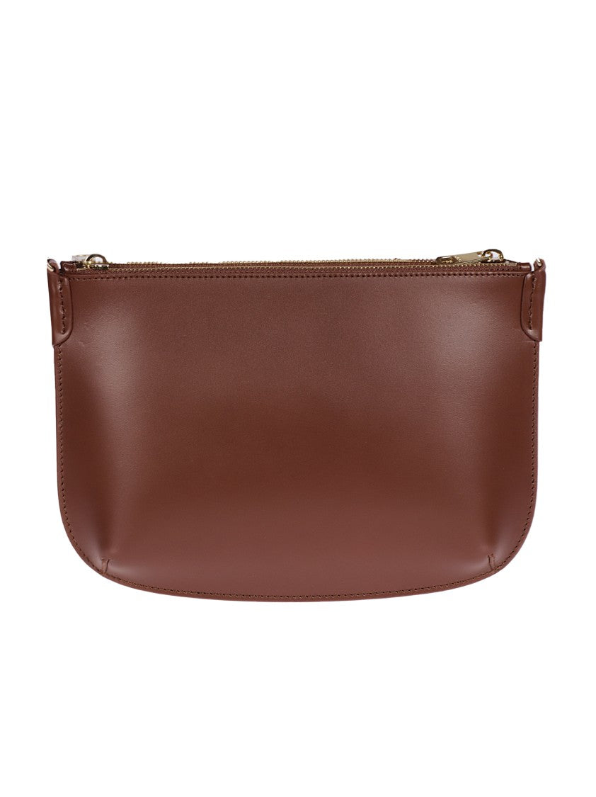 A.P.C. Brown Leather Shoulder Bag