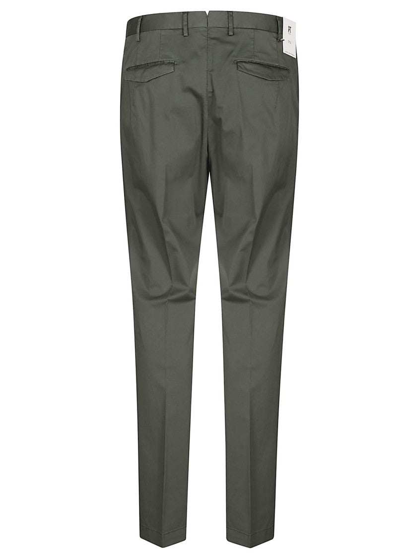 Pt Torino Lightweight Stretch Satin Pants With Tailored Fit And Minimalistic Design