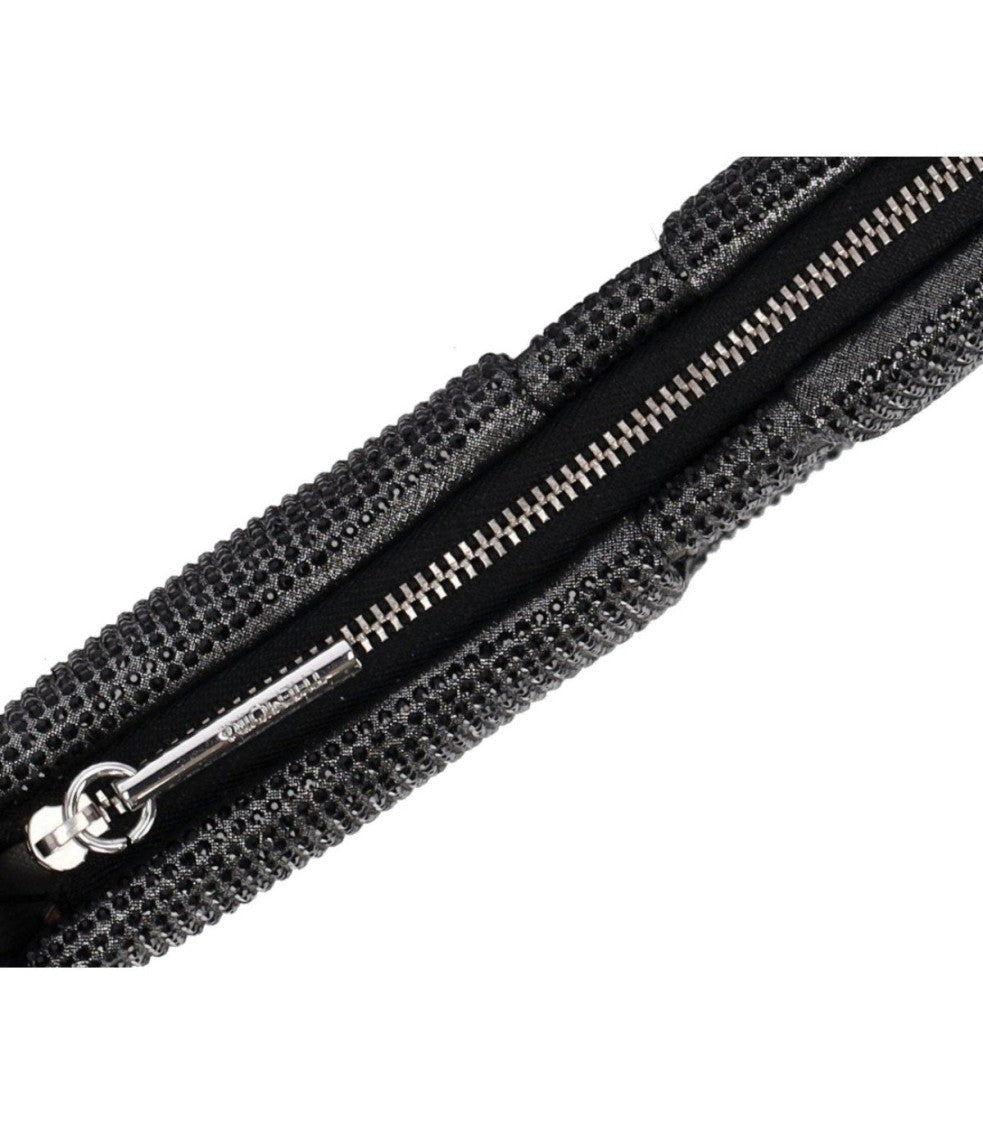 Themoirè Ebe Strass Black Shoulder Bag