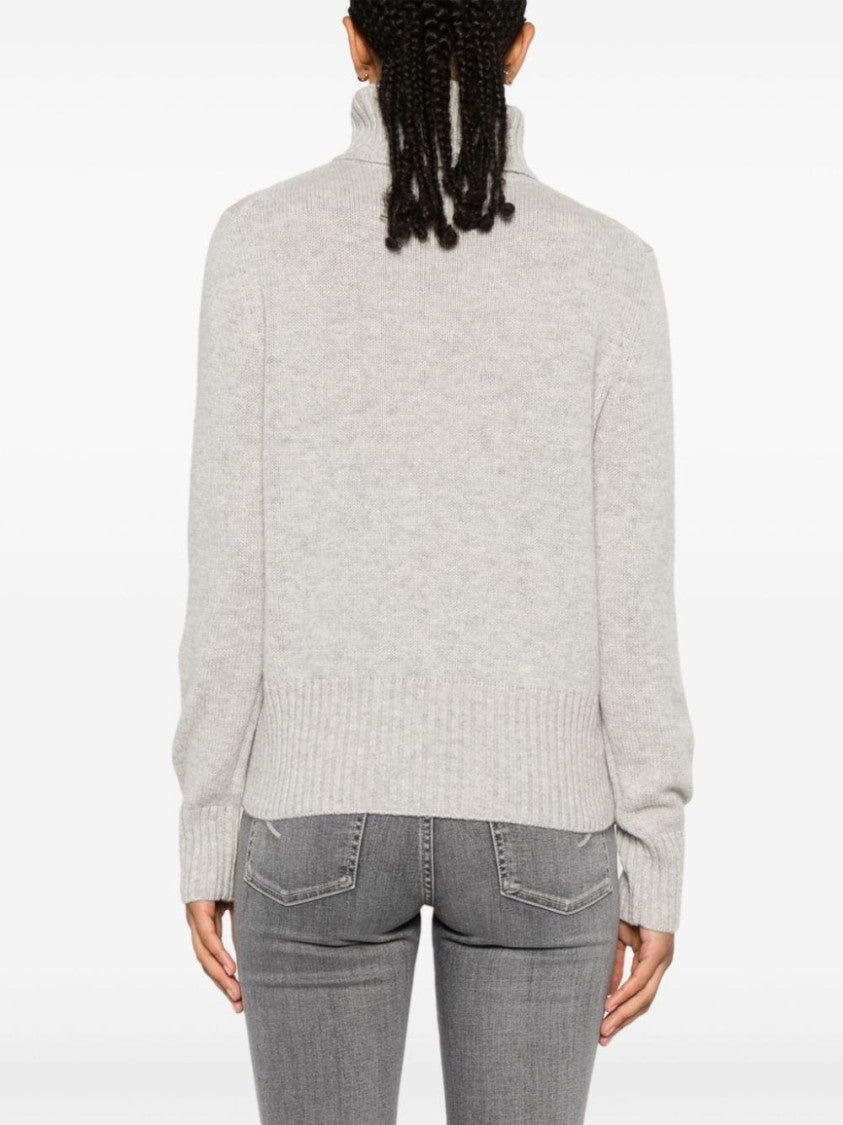 Allude Nickel Grey Wool Sweater