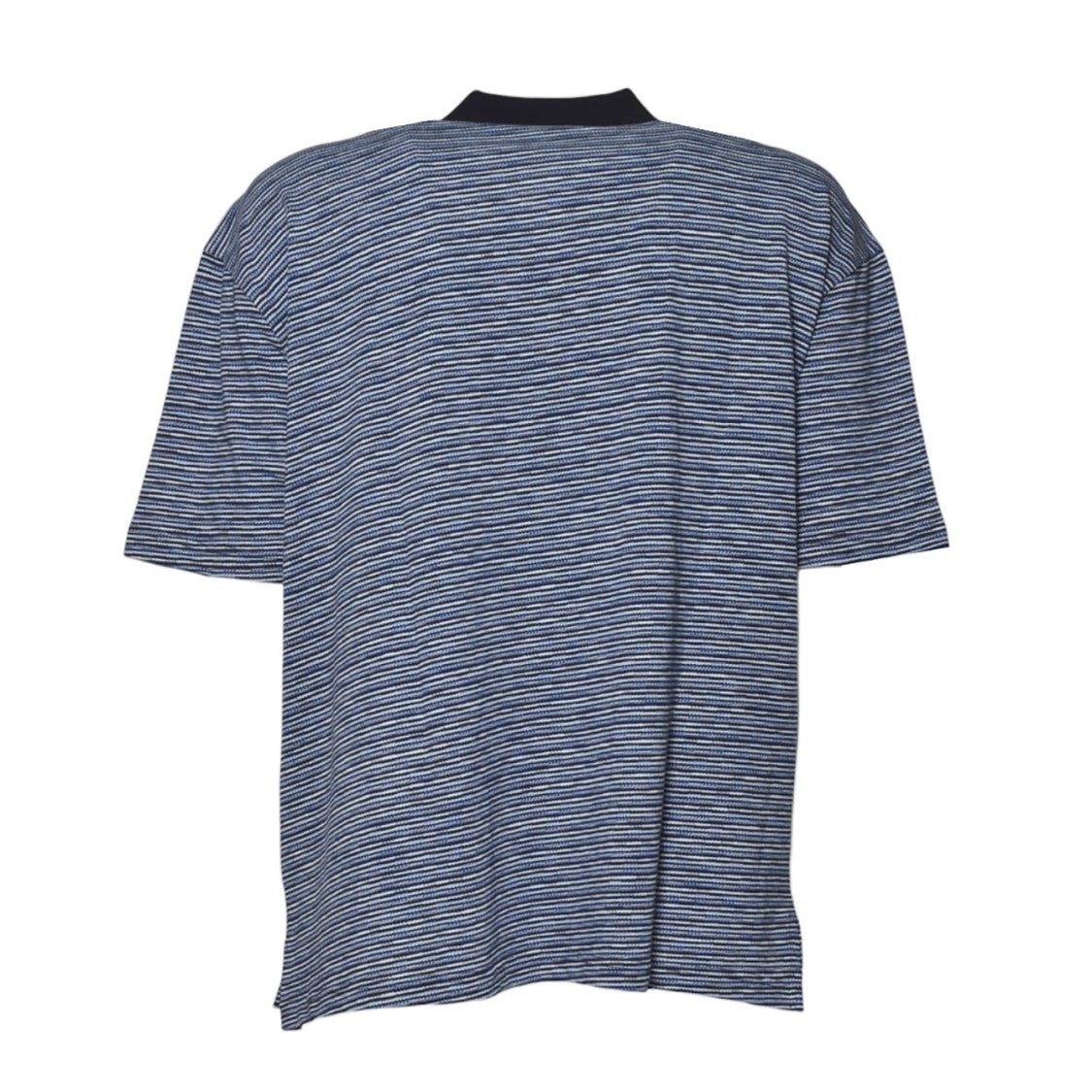 Etro Blue Cotton Jersey Striped Polo