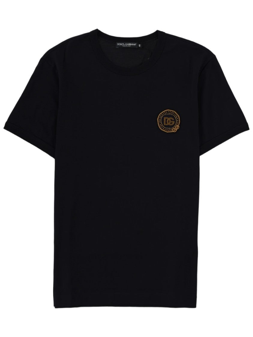 Dolce & Gabbana Chain Patch Cotton T-Shirt