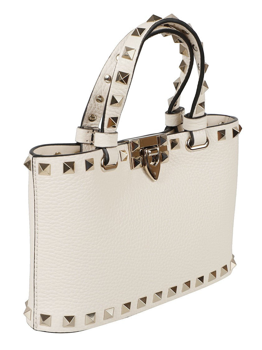 Valentino Garavani Structured Rectangular Handbag With Pyramid Studs