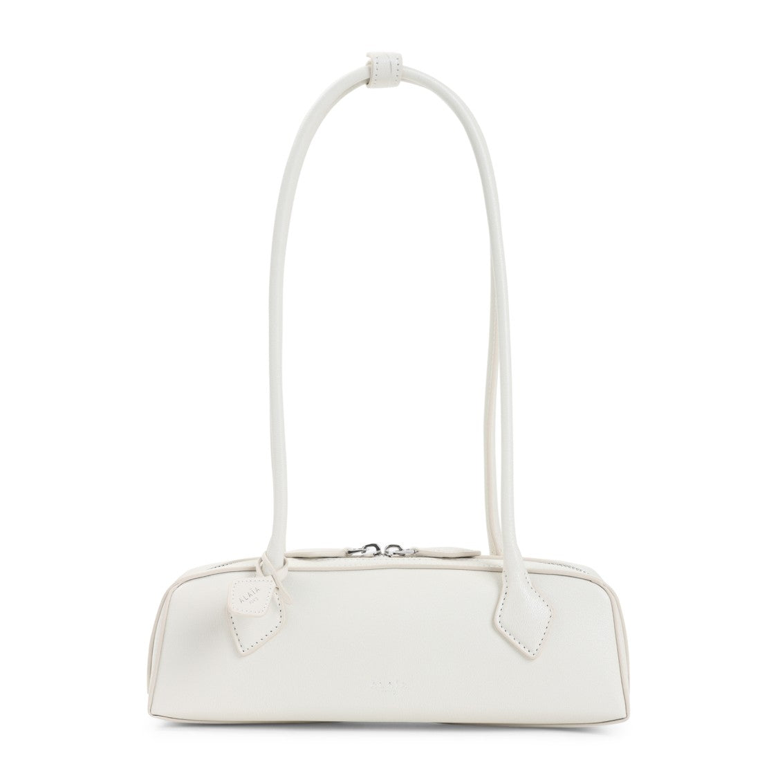 Alaïa Elongated Rectangular White Goat Leather Shoulder Bag