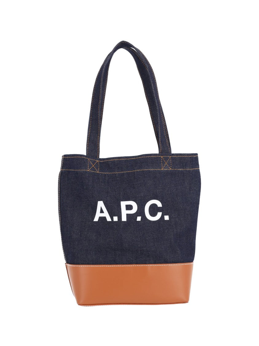 A.P.C. Blue Alex Small Denim Cotton Tote Bag