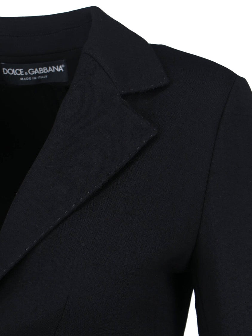 Dolce & Gabbana Tailored Black Jacket With Structured Shoulders And Minimalist Design