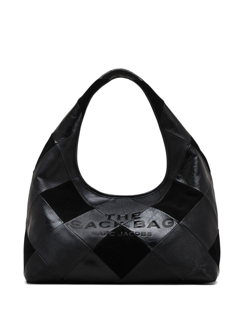Marc Jacobs Black Diamond Details Leather Shoulder Bag
