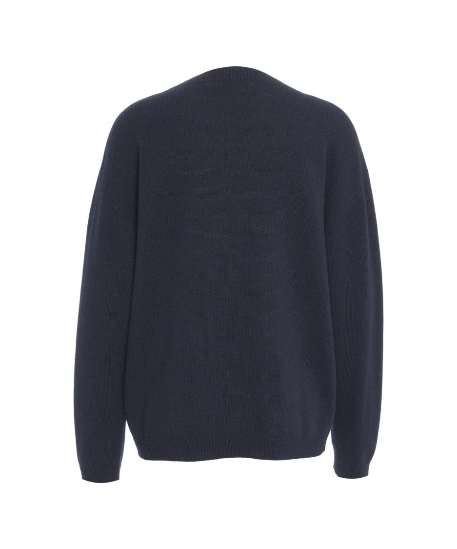 Jucca Cashmere Crew Neck Sweater With Ribbed Details