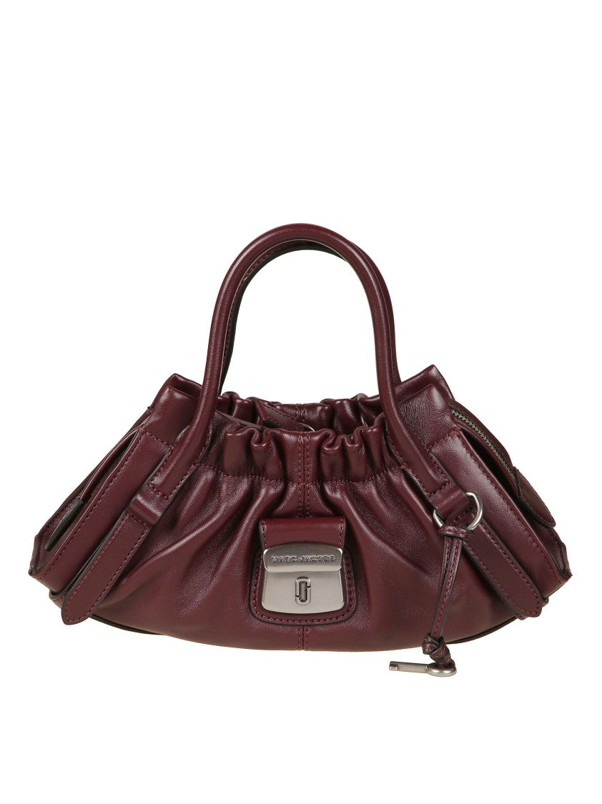 Marc Jacobs Structured Purple Handbag With Design
