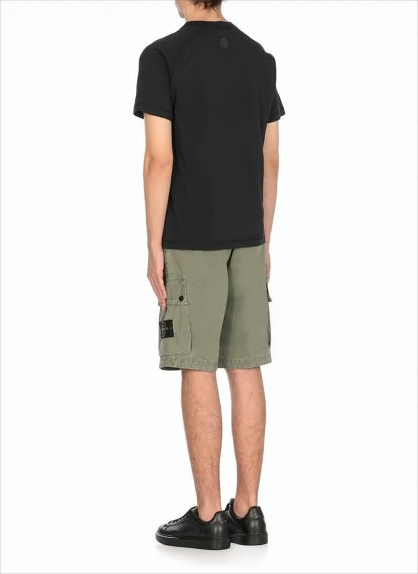 Stone Island Short-Sleeve Cotton T-Shirt With Compass Graphic