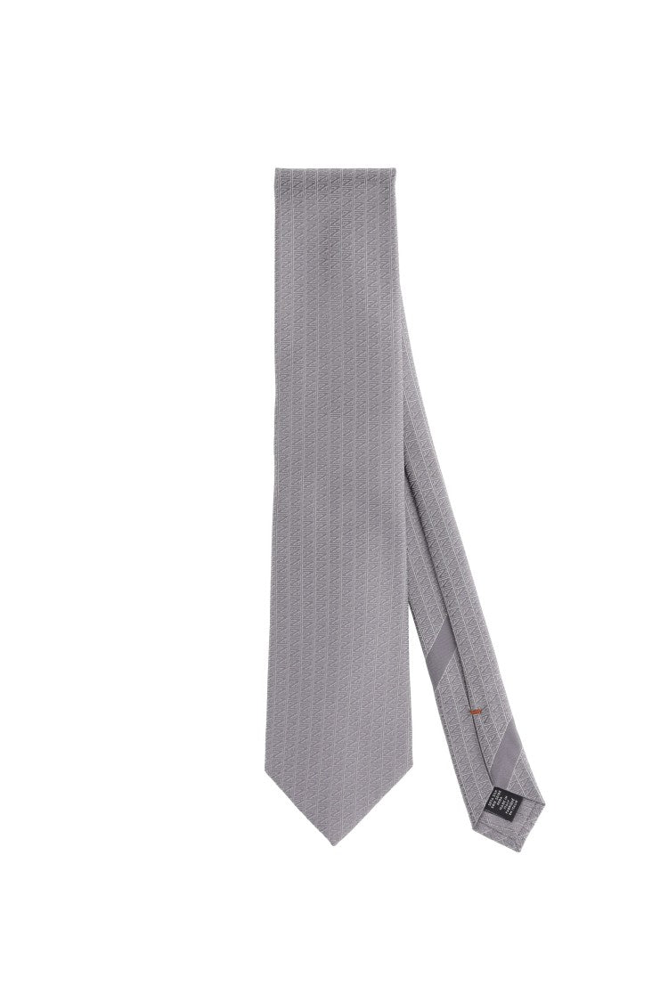 Zegna Pure Silk Monogram Tie