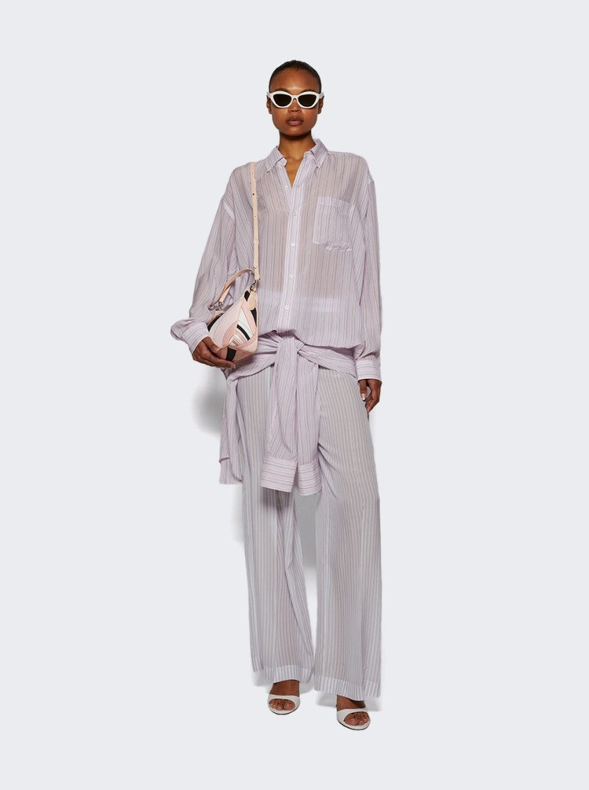 Alexander Wang Oversized Boyfriend Shirt - Light Pink And Mauve