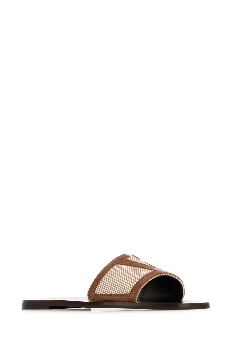 Valentino Garavani Two-Tone Canvas Viva Superstar Slippers