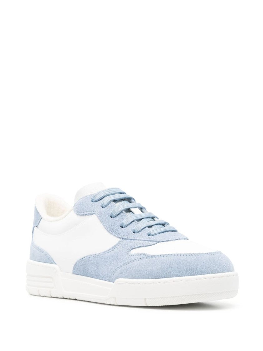 Moschino Cornflower Blue Flat Rubber Lace Sneakers