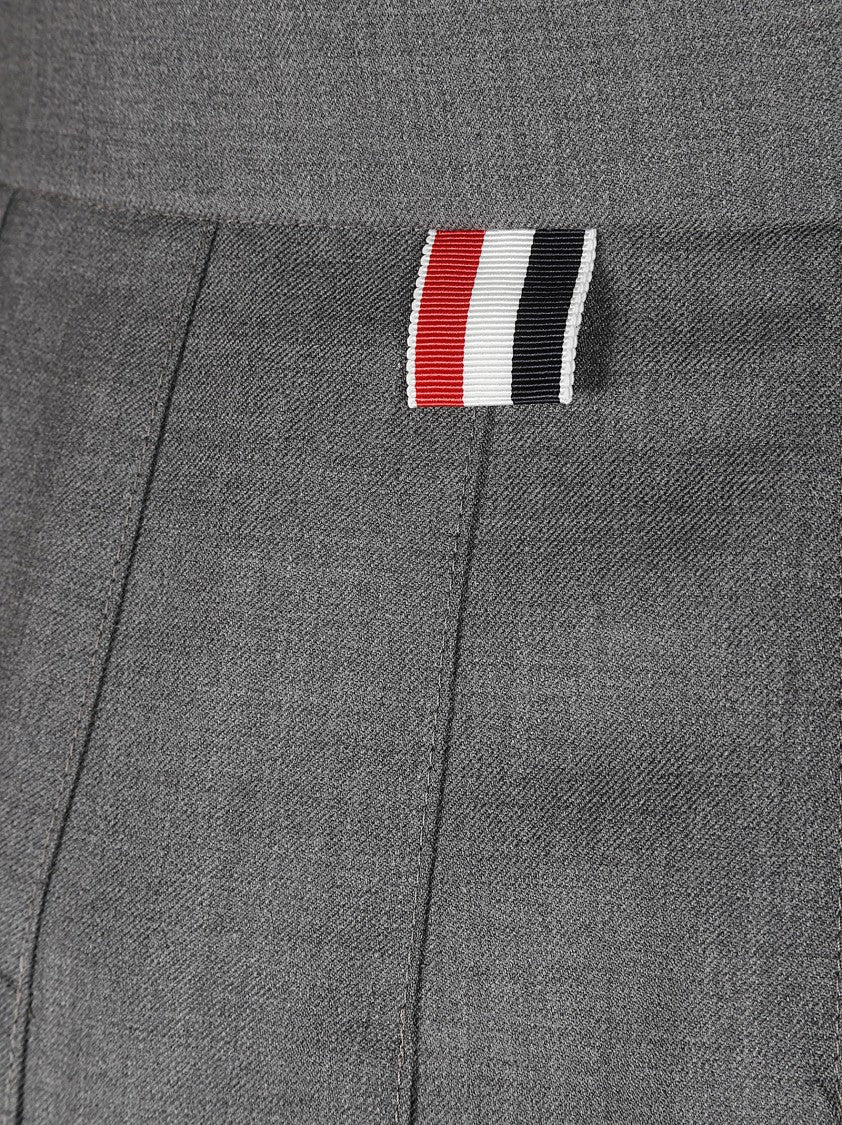 Thom Browne Pleated Wool Skirt With Tailored Silhouette