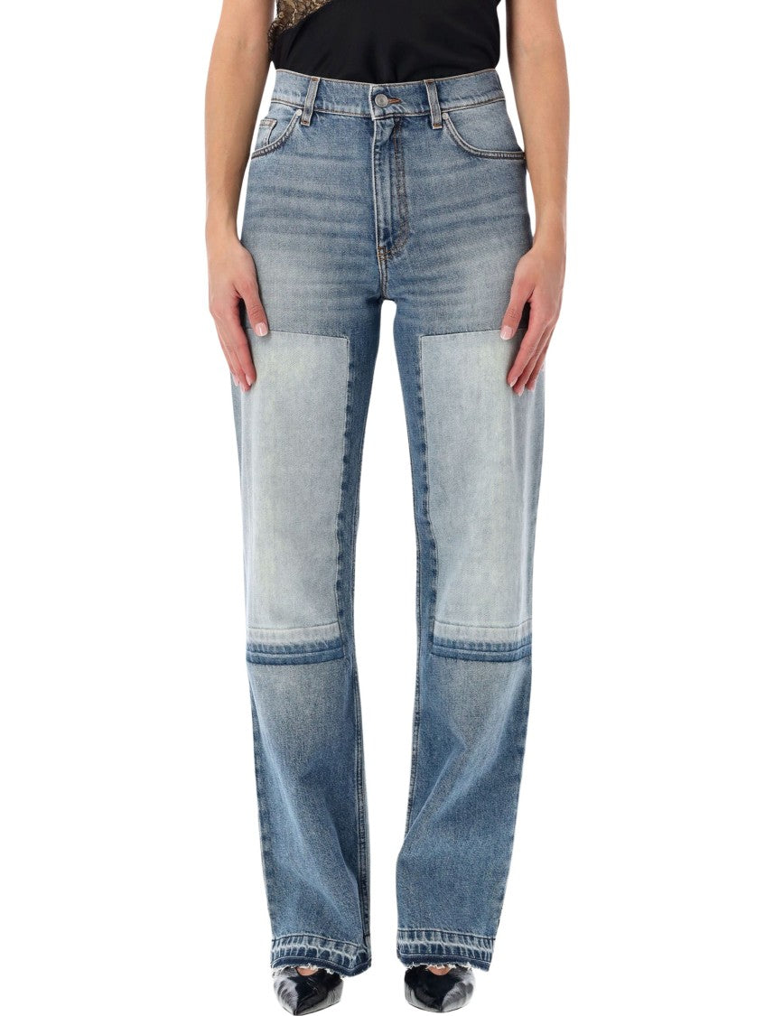 Stella Mccartney Patchwork Straight-Leg Jeans