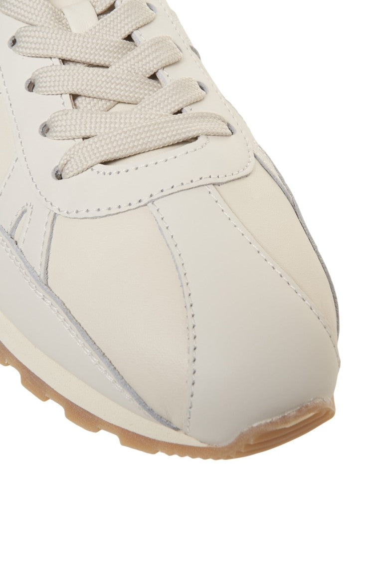 Hogan Rounded Nappa Leather Sneakers With Elevated Profile