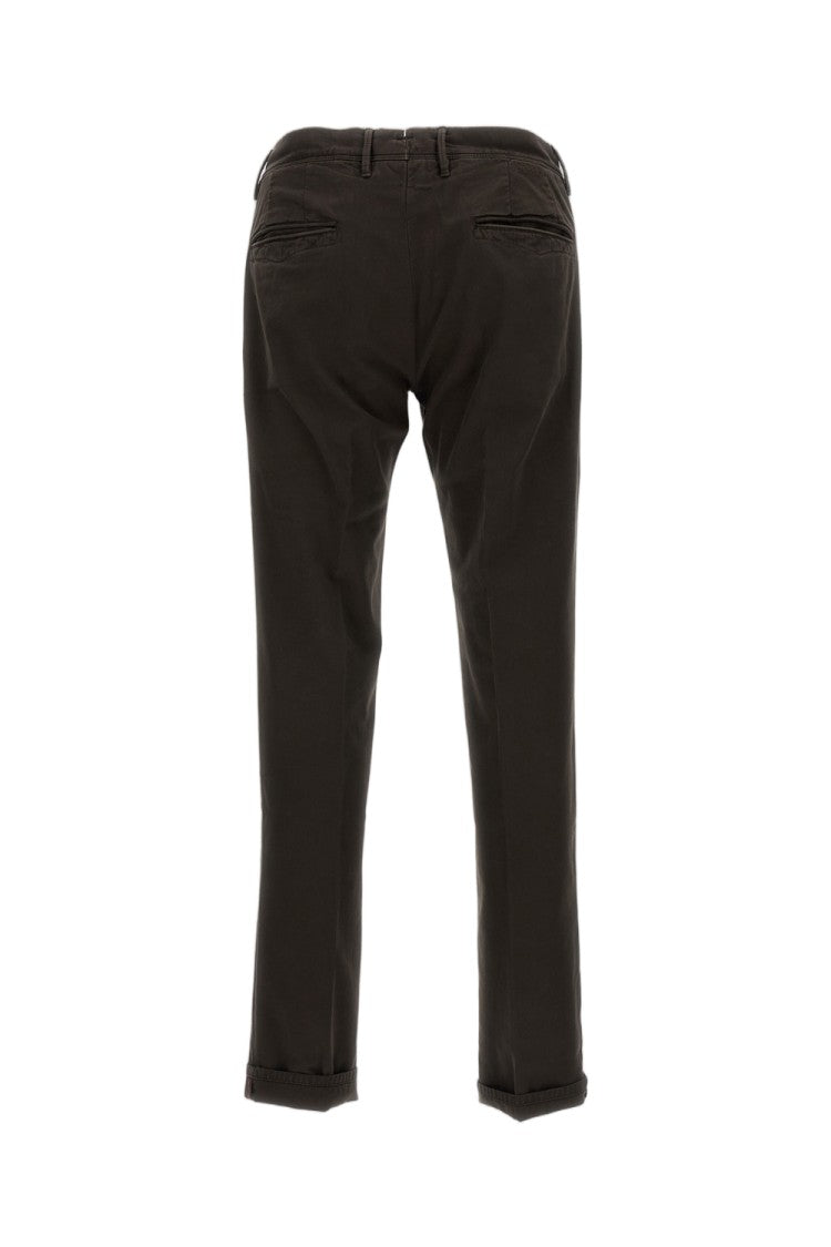 Incotex Straight-Leg Cotton Trousers With Turned-Up Hem
