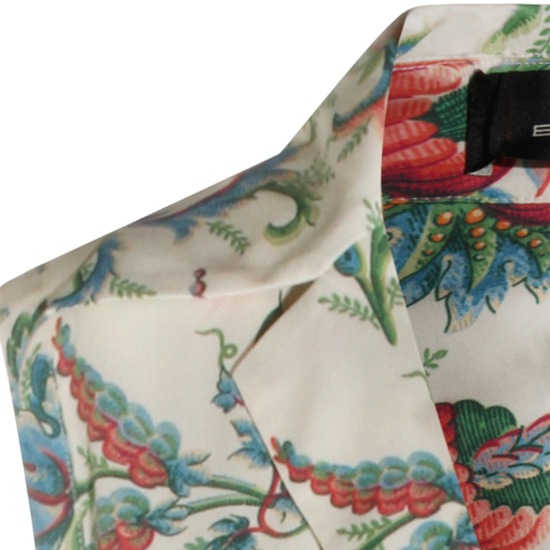Etro Floral Midi Dress With Collared Neckline