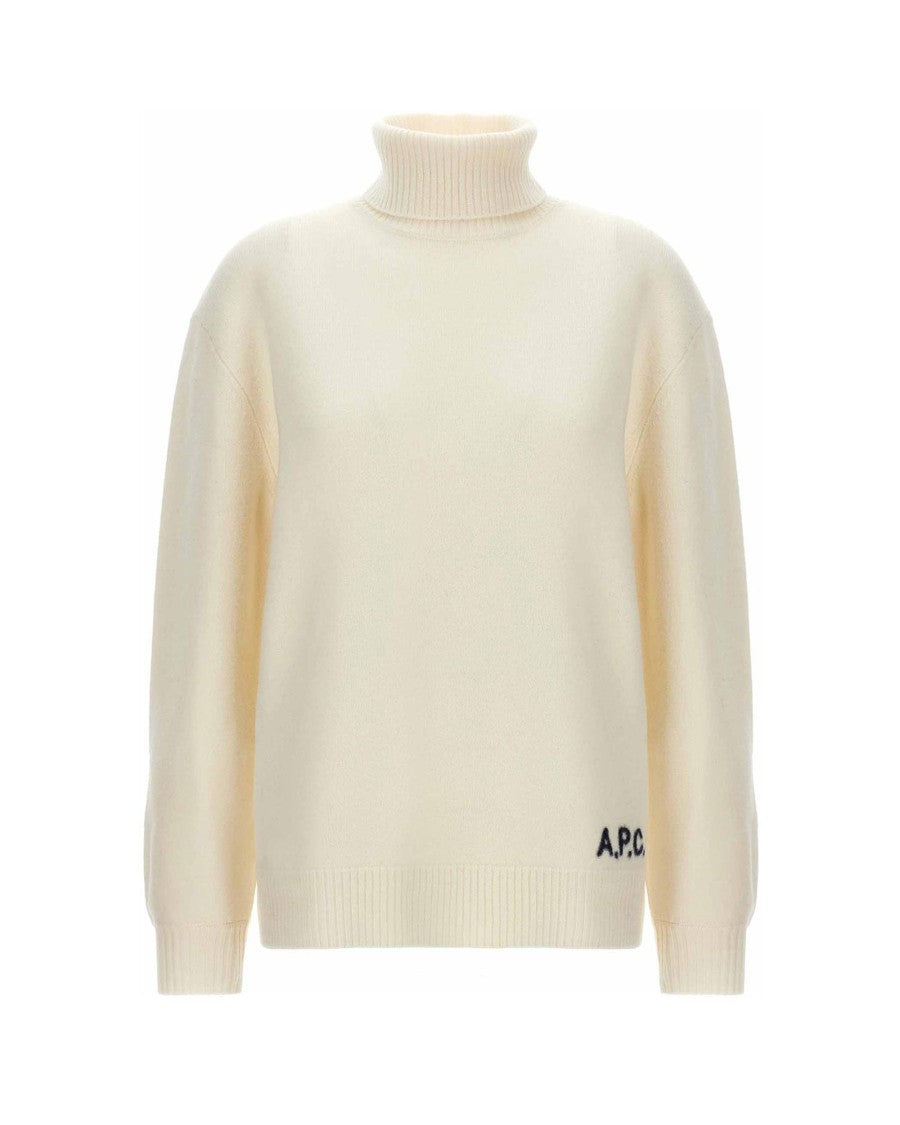 A.P.C. Straight-Cut Ecru Sweater In Thick Virgin Merino Wool