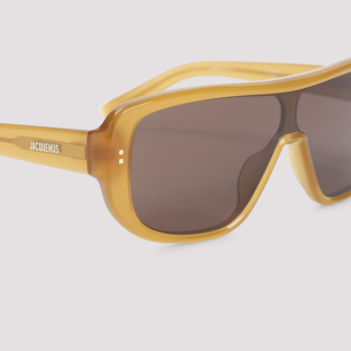 Jacquemus Oversized Translucent Amber Acetate Sunglasses