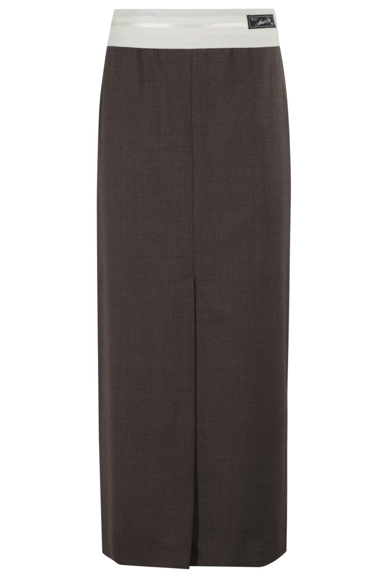 Erika Cavallini Midi Skirt With Contrasting Waistband