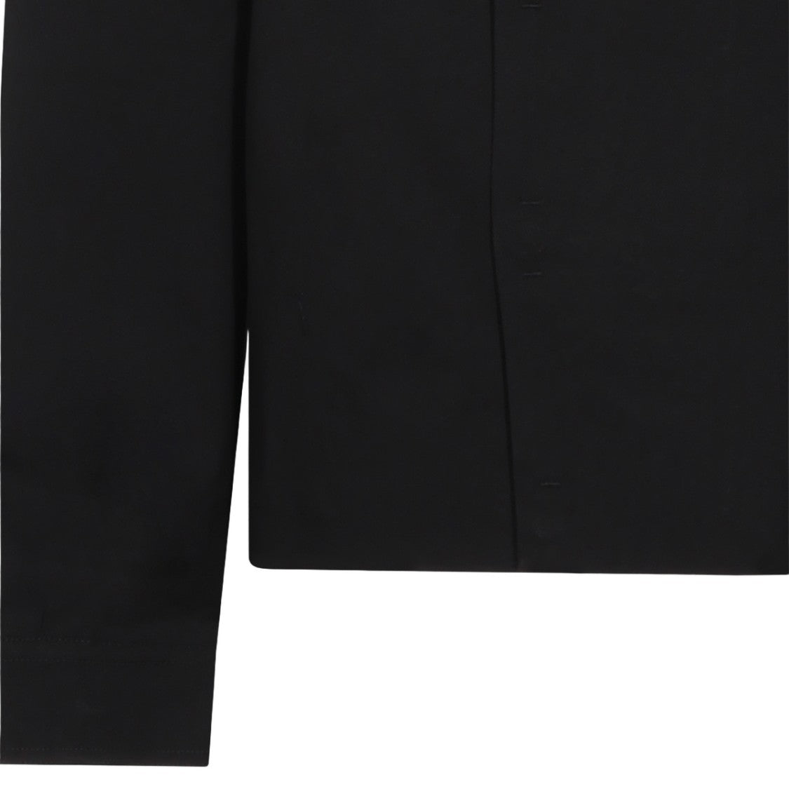Rick Owens Structured Black Jacket With High Neckline