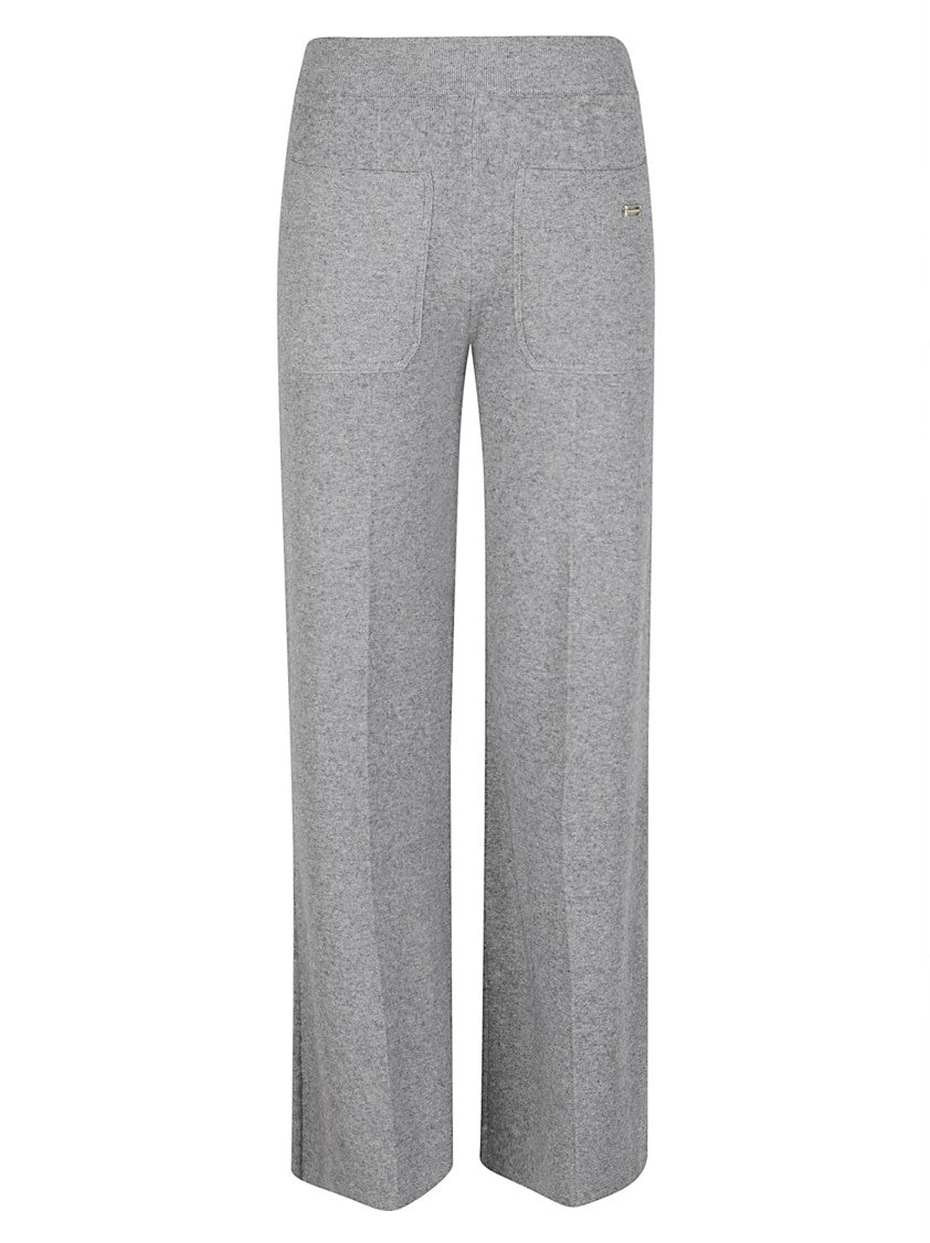 Victoria Beckham Knit Alina High-Waist Textured Wool-Blend Wide-Leg Pants