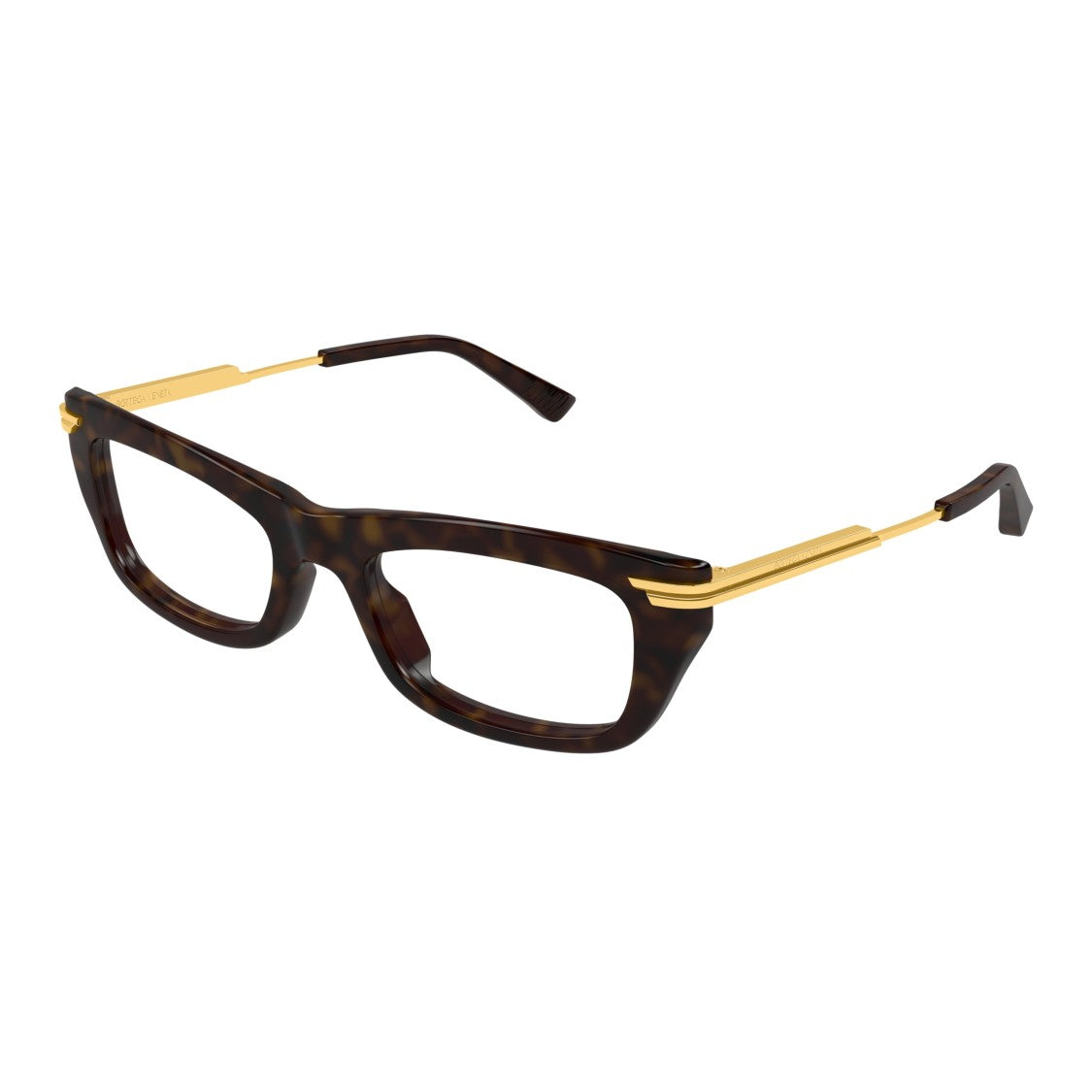Bottega Veneta Bv1371o Bold Rectangular Tortoiseshell-Patterned Eyeglasses