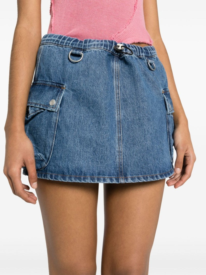 Coperni Thigh-Length Cotton Denim Skirt