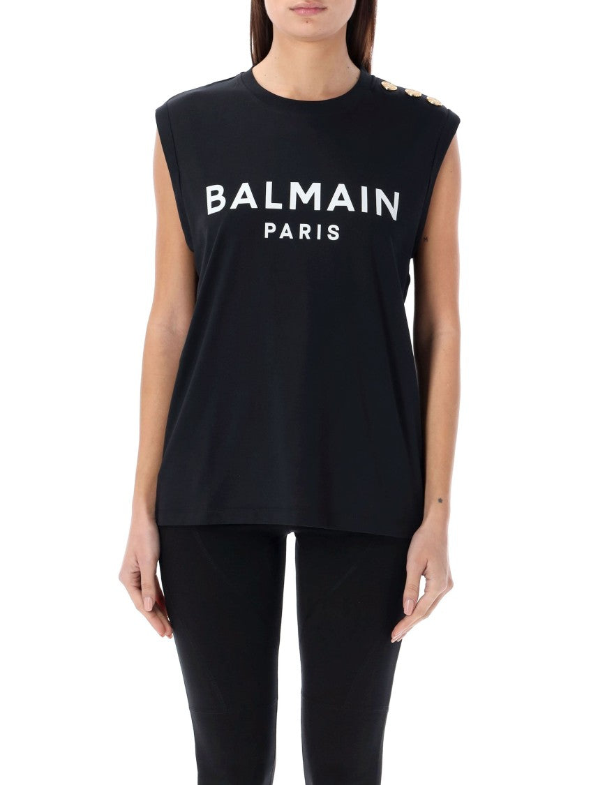 Balmain 3 Btn Logo Tank Top