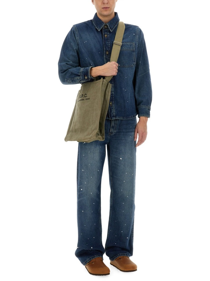 A.P.C. Speckled Cotton Denim Shirt