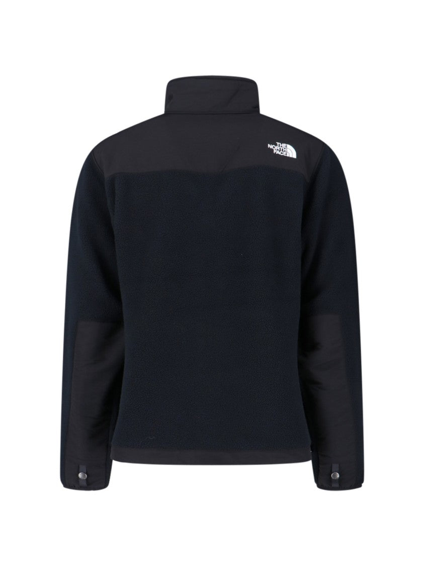 The North Face Teddy Fabric Zip Jacket With High Collar And Contrasting Details