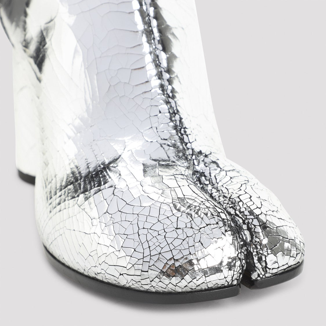 Maison Margiela Tabi H80 Silver Calf Leather Boots