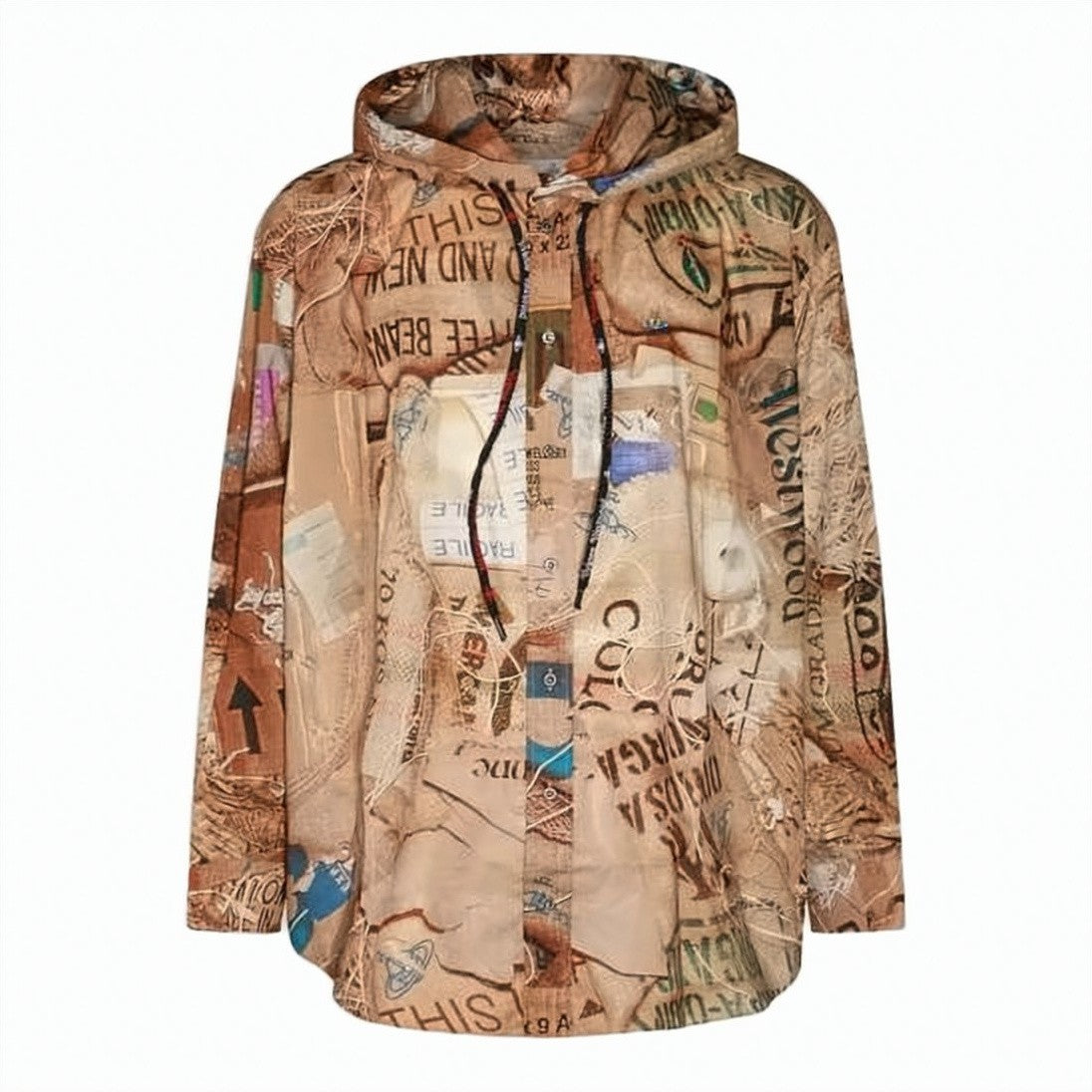 Vivienne Westwood Hooded Activewear Top With Textured Graphic Print