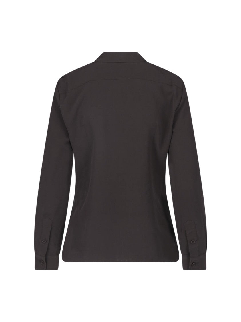 Nili Lotan Gaia Classic Collar Silk Formal Shirt