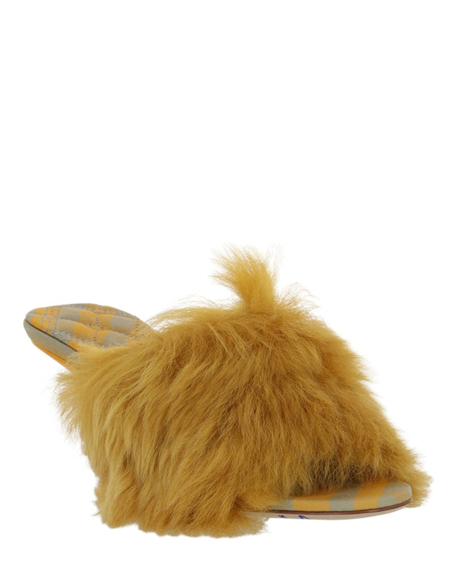 Burberry Jackie Shearling Mules