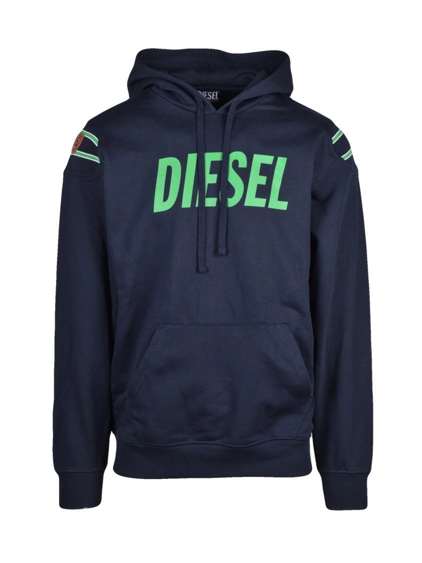 Diesel Hooded Sweatshirt With Bold Logo And Sporty Accents