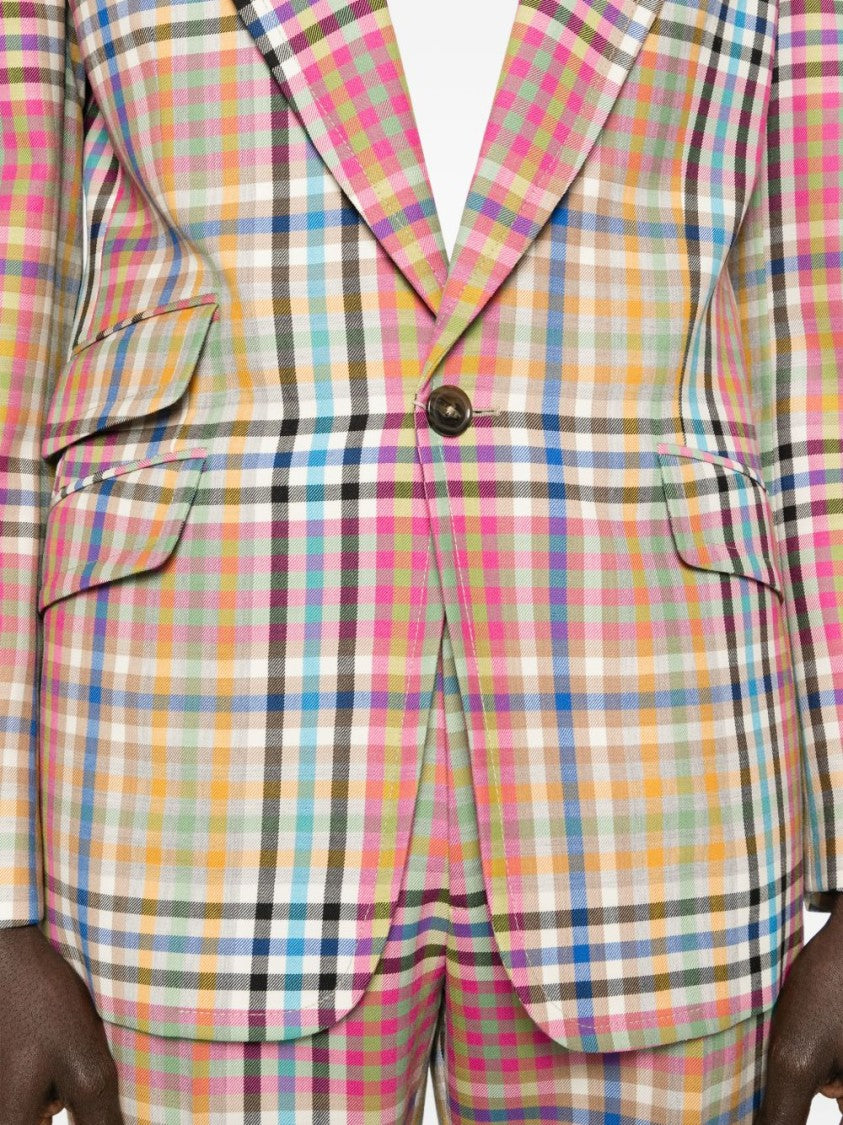 Vivienne Westwood Red Checked Pattern Long Sleeve Jacket