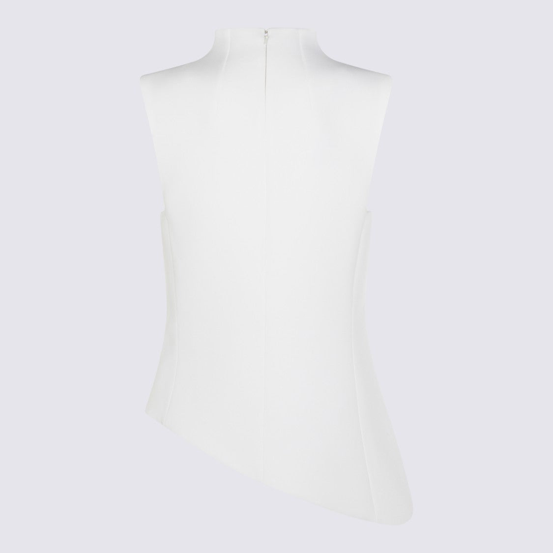 Khaite White Cut-Out Sleeveless Top