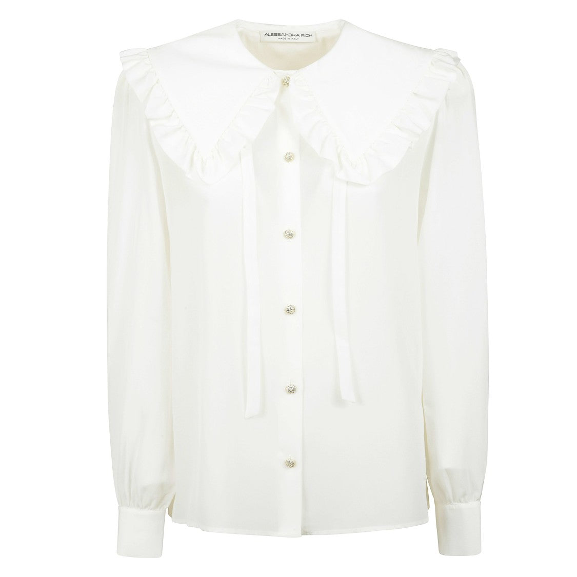 Alessandra Rich Silk Peter Pan Blouse