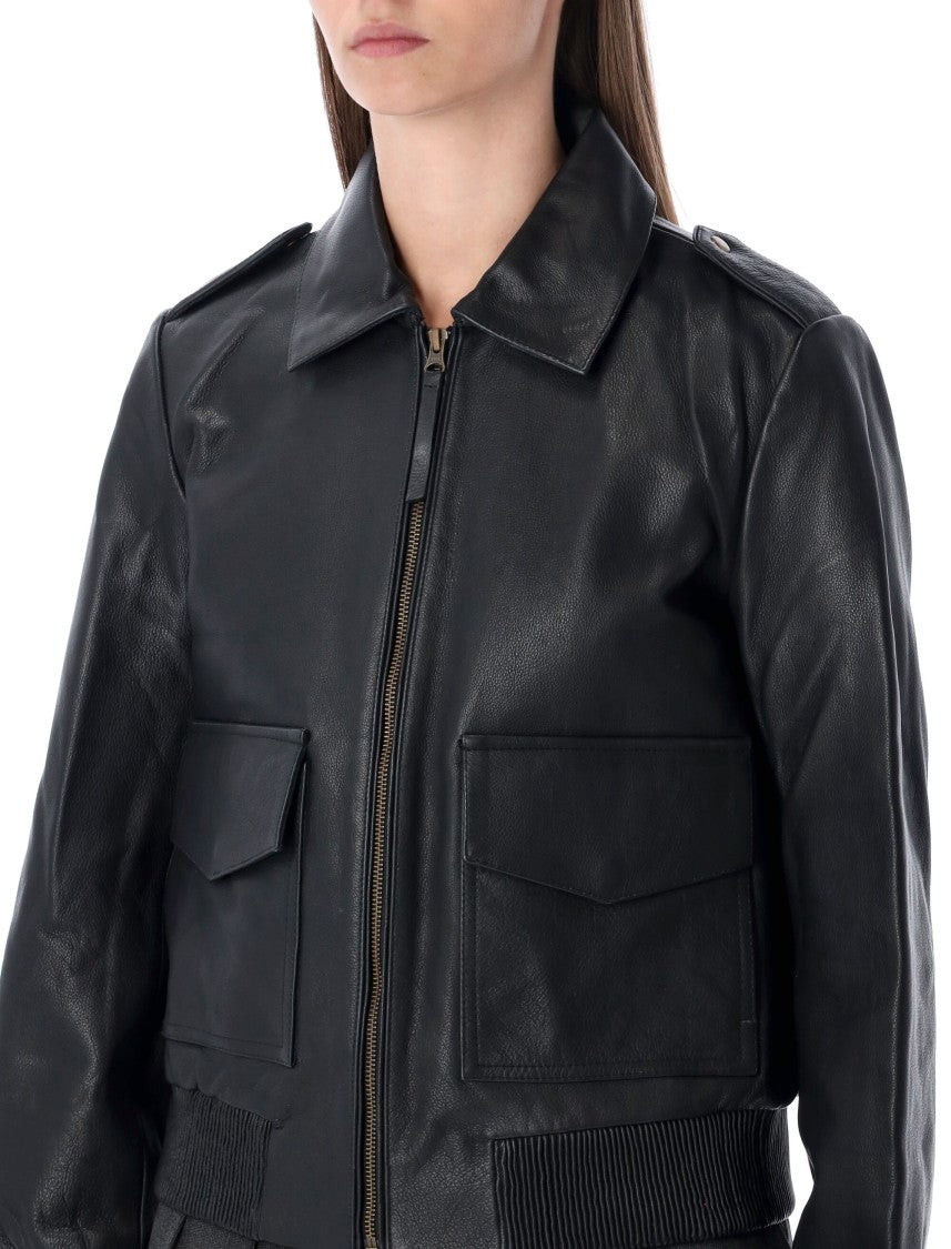 Sessun Miley Leather Bomber