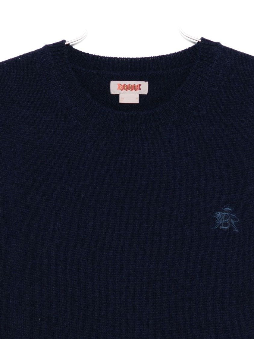 Baracuta Navy Blue Crew Neck Sweater
