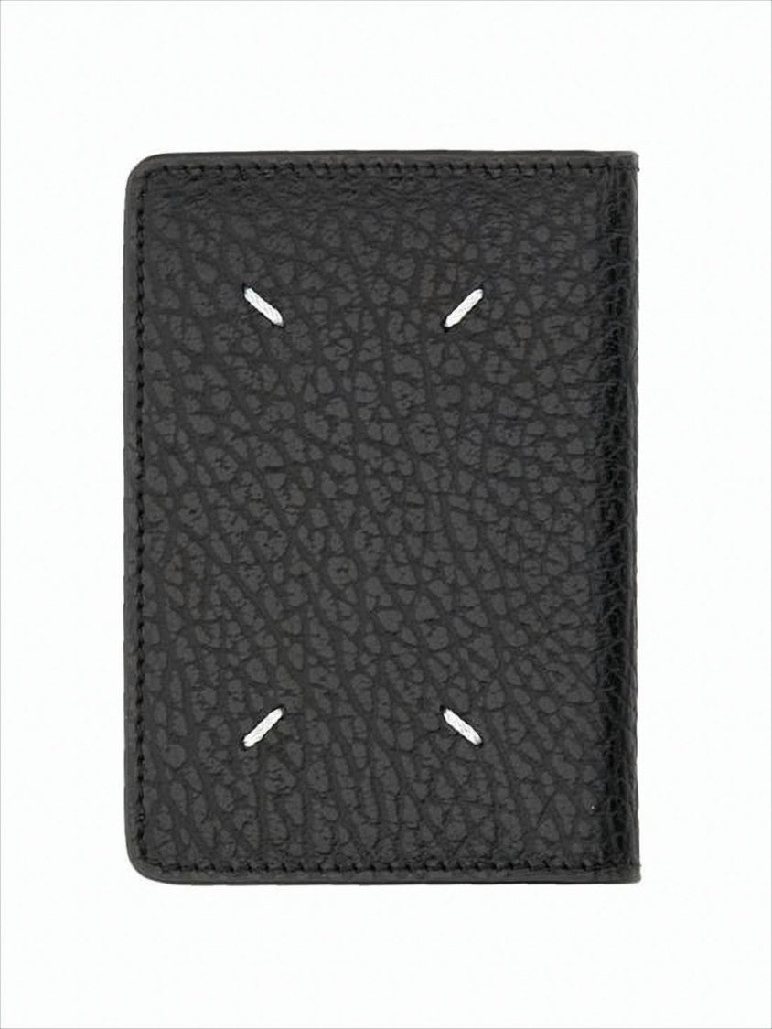Maison Margiela Pebbled Calfskin Cardholder With Numeric Logo Detail