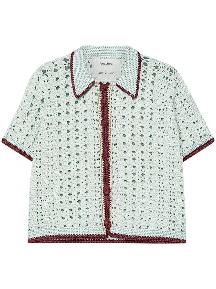 Forte Forte White Cable Luxe Handmade Crochet Cardigan